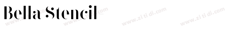 Bella Stencil字体转换